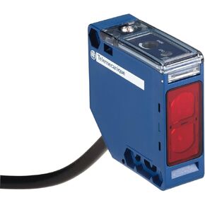 Telemecanique Sensors XUK9ARCNL2 XUK Photo Electric Sensor, Plastic, Compact 50 x 50 Design, Polarised Reflex, 8 m Sensing Distance, 9 VDC-33 VDC, 2 m Cable Length