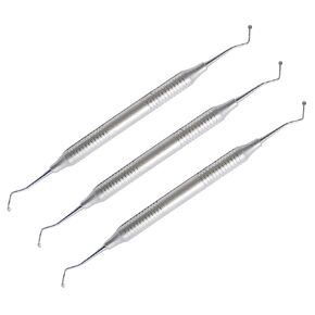 Double Ended Dental Heavy Excavator Spoon 17cm EXC17SH 3 Pcs Set Stainless Steel Restorative Instruments Endodontic Tools Slip Resistant Handle