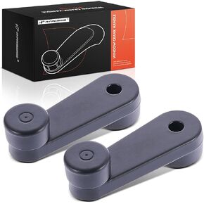 A-Premium 2Pcs Window Crank Handles Compatible with Freightliner Classic FLD132 2003-2007, FLD112 2003-2006, FLD120 1991-1996/2003-2007, FLD120SD, Textured Black, 2-PC Set, Driver & Passenger Side
