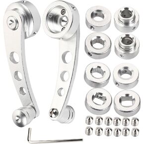 Majatou Door Window Crank Handle Winder, Car Winder Crank Riser Window Handles, 2pcs/set Alloy Window Handle Riser Winder Crank Fit for Xuefolan Classic Car (Blue)(Silver)