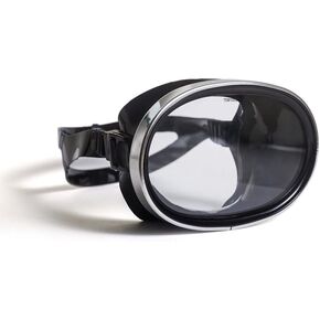 HD Wide-View Diving Mask Diving Goggles with Tempered Glass Lens - Adjustable Strap Buckle, Silicone Fit, Black
