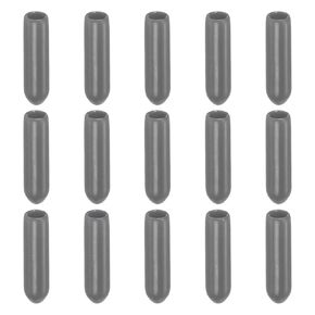 100 Pack Screw Thread Protector Cover Rubber End Caps, [for Screw, Bolt, Rod End Cap] - 5/32"(4mm) ID/Dark Grey