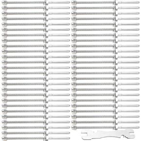 1/8 T316 Stainless Steel Cable Railing Hardware,Cable Railing System Kit,Stair Deck Railing System,6" Long Swage Stud Tensioner 50 Pcs,for 4x4 2x2 Wood & Metal Posts Cable Railing System