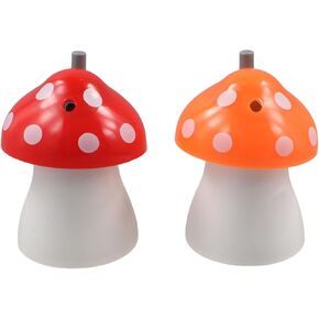 2Pcs Automatic Toothpick Dispenser, Plastic Mushroom Toothpick Holder Portable Press Type Toothpick Container Storage Box for Home, Kitchen, Restaurant