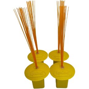 Markwort 4 Pack High Vis Yellow Base Plug with Orange Bristle Indicator