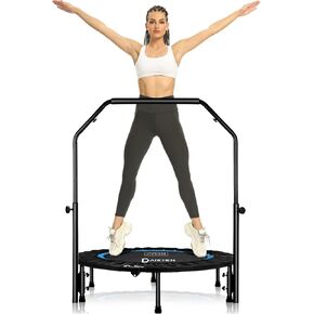 DARCHEN 350lbs Rebounder Mini Trampoline for Adult, Indoor Small Trampoline for Exercise Workout Fitness, Foldable Springs Trampoline for Safer Quieter Bounce [40 Inches]