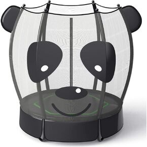 LANGXUN 5ft Panda Trampoline for Kids, 60 Inch Mini Toddler Trampoline with Enclosure Net, Indoor and Outdoor Trampoline, Birthday Gifts for Boys & Girls, Baby Toddler Christmas Toys