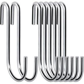 30 Pack 3 Inch S Hooks Heavy Duty Pan Pot Holder Rack Hooks Hanging Hangers S Shaped Hooks for Kitchenware Pots Utensils Clothes Bags Towels Plants