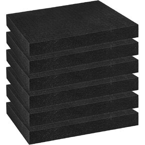 6 Pcs Pick Apart Foam Insert Kit, 16 x 12 x 2 Inch Pick and Pluck Foam, Polyurethane Foam Sheet for Tools, Guns Cases, and Storage Drawers, Camera Storage and Crafts, by IHDYPPEW