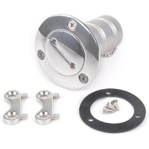 Boat Gas/Fuel/Diesel/Water/Waste Deck Fill/Filler Tank Key/Keyless Cap Marine Mirror-Polished 316 Stainless Steel Hardware for Boat Yacht Caravan 1-1/2"(38mm) /2"(50mm)