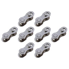 8 Pairs Bicycle Chain Quick Release Buckles Magic Buckle Mountain Road Bicycle 6 to 7 to 8 Speed Universal Bicycle Cycling Turning Chain Missing Link Stainless Steel Chain