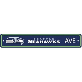 NFL - Seattle Seahawks Team Color Street Sign Décor 4in. X 24in. Lightweight