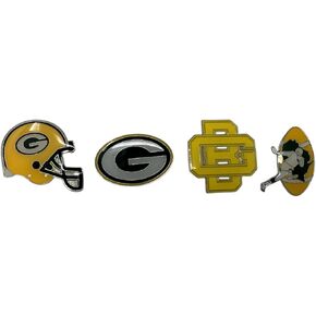 NFL Green Bay Packers Sports Team Logo 4 Pin Set Franchise Timeline Collectible Throwback
