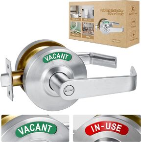 Vacant or in-Use Bathroom Indicator Privacy Door Lock, Occupied Door Handle, Commercial ANSI Grade2 Deadbolt Locks, for Restrooms, Restaurants, Office Buildings