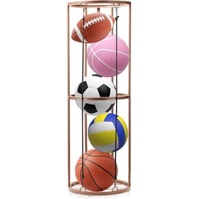 Column Vertical Ball Rack 38.4X12.8 inch Wall Mounted Garage Storage Rack for Basketball, Volleyball, Football, and Rugby, Suitable for Fitness Centers, Indoor Rooms, and Sports Ball Organizers