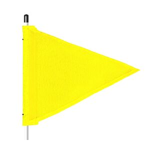 Checkers Industrial Safety Products Flagstaff FS8 Triangular Safety Flag, Threaded Hex Base, 12" Overall Length, 9" Overall Width, Yellow (Pack of 1)