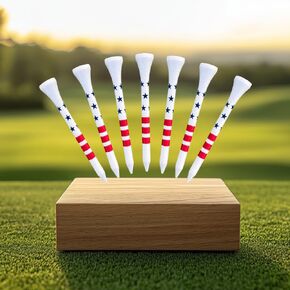 USA Golf Tees - American Pride Design, Flag and Patriotic (3 and 1/4 inches, 100)