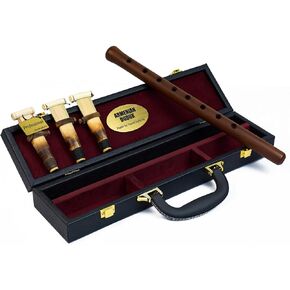 Professional Armenian DUDUK instrument from apricot wood, wooden case covered with Eco-Leather, Flute Oboe Balaban Woodwind (Key A)