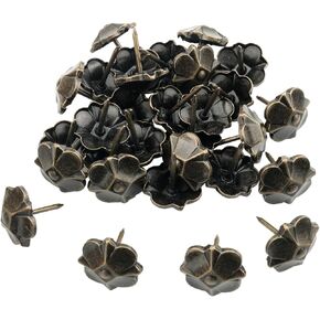 30PCS Clover Metal Decorative Sofa Bubble Nails Furniture Door Curtains Thumbtacks Teal for Decorating Chairs Headboards Wall Charts Calendars Banners Wooden Furniture Vintage Nails