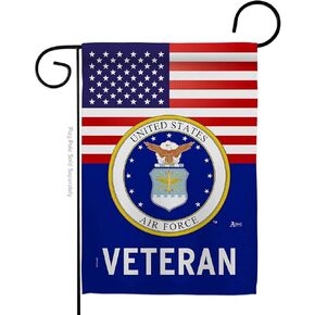 US Air Force Veteran Flag Home Decorations Official Armed Forces USAF American Flags For Outside House Banner Garden Remembrance Retire Military Memorabilia Memorial Wall Art Lawn Porch Room Poster Veteran Gifts Gifts Made In USA