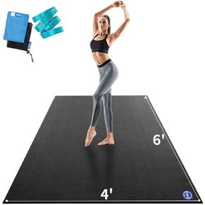MRO Extra Large Yoga Mat, 12'x6'/9'x6'/7'x5'/6'x4' (9MM) Extra Wide and Thick Exercise Mats for Home Gym Workout, Non-Slip, Soft for Women and Men Fitness, Ideal for Barefoot Yoga, Pilates, stretching