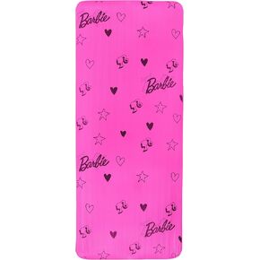 Barbie Love Out Loud Kids Yoga Mat Non Slip for Boys and Girls, All Purpose, PVC, Fitness and Workout Accessories, Pink, 10 mm