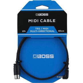 BOSS BMIDI-2-35 – 2ft / 60cm – Space-Saving 3.5mm TRS to Multi-Directional 5-Pin MIDI Cable – Provides Premium connectivity Pedals