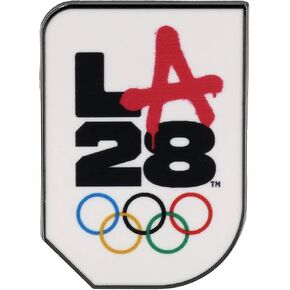 Summer Olympics Los Angeles 2028| LA '28 Olympics Logo & Graffiti A Design Lapel Pin | On Backer Card