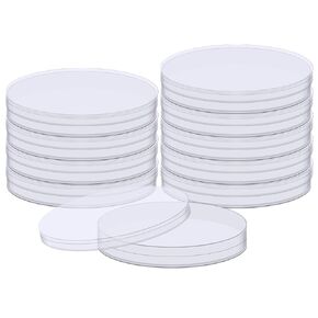 20 Pack Sterile Plastic Petri Dishes with Lid, 90mm Dia x 15mm Deep, Lab Petri Plate Dish for Lab Analysis, School Projects, Plant & Seed Cultivation Cell-Culture Petri Dish (20)