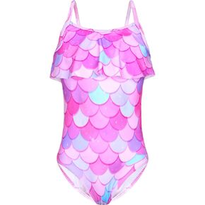 Girls Swimsuit One Piece Ruffles Bathing Suit Kids' Swimwear Quick Dry Summer Beach for 2-14Y in Kuwait