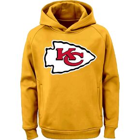 Outerstuff NFL Kansas City Chiefs Yellow Kids Youth 8-20 Official Licensed Alternate Performance Primary Logo Pullover Hoodie