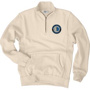 Blue 84 NBA Officially Licensed Quarter Zip Sweatshirt Sanded Fleece Cappucino