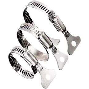 15-Pack Mixed Pac Key-Type 304 Stainless Steel Worm Gear Hose Clamps, Fuel Pipe Clamps for Automobiles, Pipelines and Mechanical Application， 5 pieces of each size(10-16mm, 16-25mm, 21-44mm)