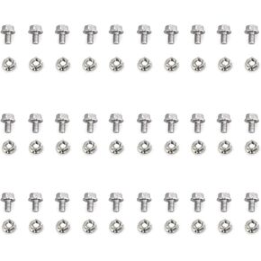 heyous 30PCS M6x10 Silver Flange Hexagon Head Bolts Stainless Steel Bolt Kit for Construction Manufacturing Engineering Assembly