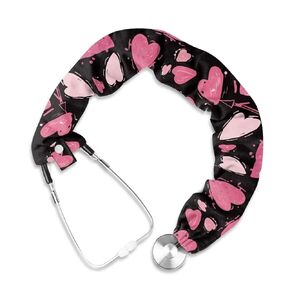 LedBack Valentines Day Stethoscope Cover for Nurses Pink Heart Stretchy Stethoscope Protective Covers Removable Stethoscopes Sleeve Universal Stethoscopes Accessory
