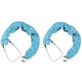 2 Pack Stethoscope Covers for Nurses Mushroom Floral Nurse Doctor Stethoscope Sleeve with Button Gifts for Women Universal for Most Standard Stethoscope Cover