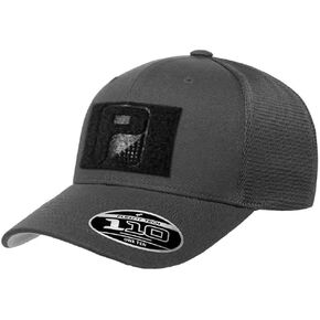 Pull Patch Curved Bill Flexfit + Snapback Trucker Hat | Tactical Cap | 2x3 Inch Loop Surface to Attach Morale Patches