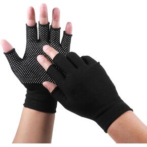 Lightweight Men and Women Half-Finger Slip Breathable Fingerless Work Gloves, Fingerless Work Gloves for Climbing, Cycling Thin Gloves, Gym, Training, Workout, Weight Lifting Outdoor