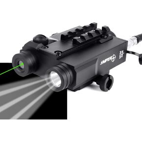 FL2000 Green Laser Sight + 200LM LED Light Combo with Pressure Cord Switch and Quick Release Mount (Black)