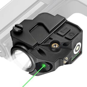 CLL103 Flashlight Laser Sight,Magnetic Charging Green Dot Laser Sight for Pistol,Compact Laser Light Combo with Build-in Lithium Battery Used for 21mm Picatinny Rail on Handguns,Shotguns