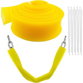 13 FT High Visibility Chain Cover for 1.12 Inch, Safety Barrier Cover for Both Indoor and Outdoor Environment, Protects Your Chain from Being Damaged