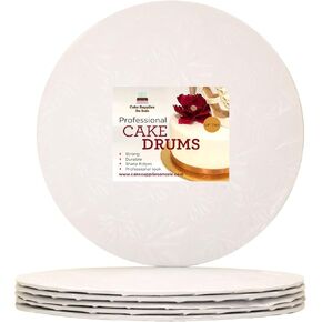 Cake S.O.S. 12" White Round Thin Drum 1/4", 25 count