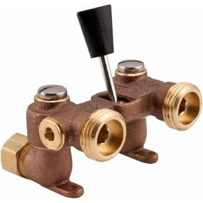 Watts 2 Series 1/2" Duo-Cloz Brass Manual Washing Machine Shutoff Valve, Brass Ball Valves with PTFE Seats, 1/2" Copper Dual Ell Adapters for Solder or Compression, Maximum Pressure 150 psi