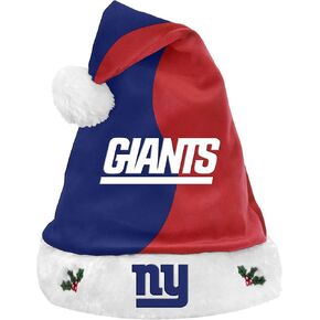 FOCO NFL New York Giants 2017 Basic Plush Holiday Christmas Santa Hat