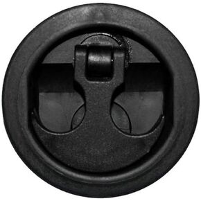 T-H Marine Anchor Handle Lift Latch | Waterproof Anchor Style Handle for Boat Compartment Lids | Non-Locking, Black Base, Black Handle