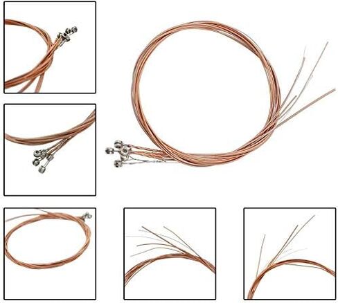 مجموعة أوتار جيتار صوتية مكونة من 6 أوتار، 6 قطع أوتار جيتار صوتية بديلة للجيتار الشعبي سلسلة فولاذية فوسفور برونزية خفيفة للغاية مجموعة صوتية برونزية خفيفة - ذهبي، فضي in Kuwait