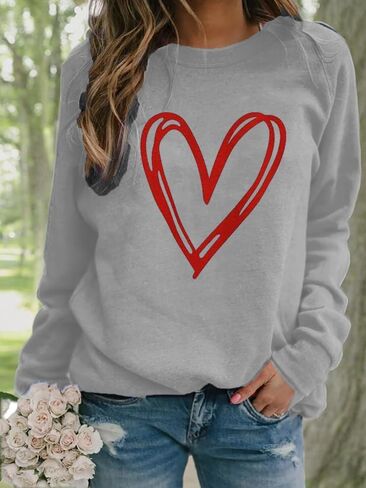 Women's Crewneck Sweatshirts Casual Comfy Long Sleeve T-Shirts Basic Solid Pullover Tops in Saudi Arabia