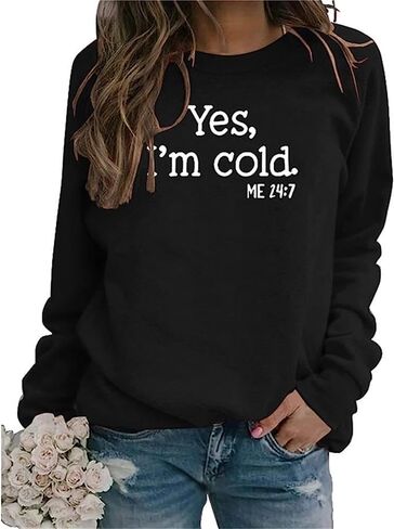 Women's Crewneck Sweatshirts Casual Comfy Long Sleeve T-Shirts Basic Solid Pullover Tops in Saudi Arabia