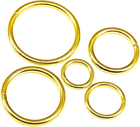 Swpeet 50Pcs 5 Sizes 3/2" 3/4" 1" 3/5" 5/4" Multi-Purpose Metal O Ring Metal Rings for Belts Hardware Bags Keychain Hand DIY in Saudi Arabia