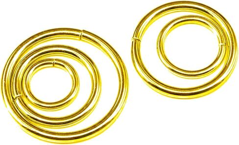 Swpeet 50Pcs 5 Sizes 3/2" 3/4" 1" 3/5" 5/4" Multi-Purpose Metal O Ring Metal Rings for Belts Hardware Bags Keychain Hand DIY in Saudi Arabia